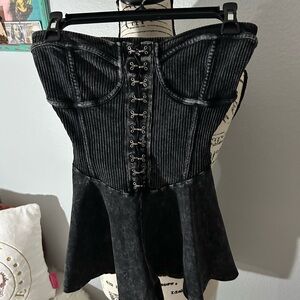 Black Corset-Style Women's Romper!